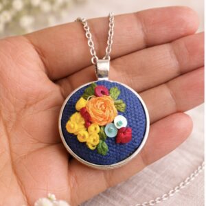 Bloom Mini Embroidery Pendant